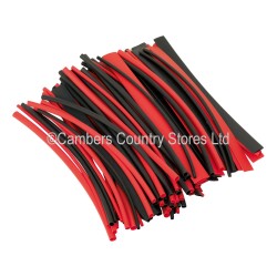 Sealey Heat Shrink Tubing 200mm Red/Black 100 Pack